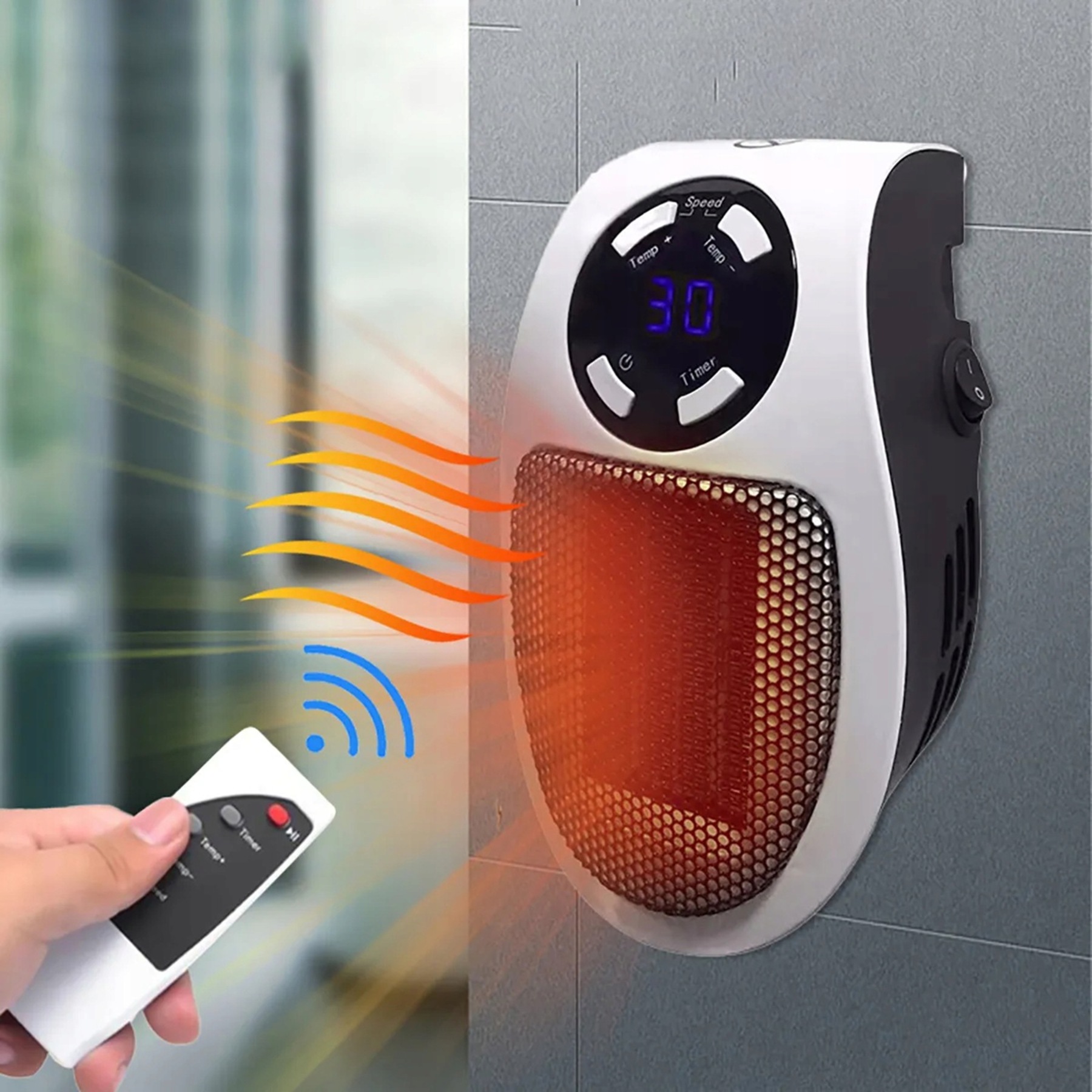 Mini Grzejnik Elektryczny Termowentylator z Pilotem 550W – szybkie i ekonomiczne ogrzewanie